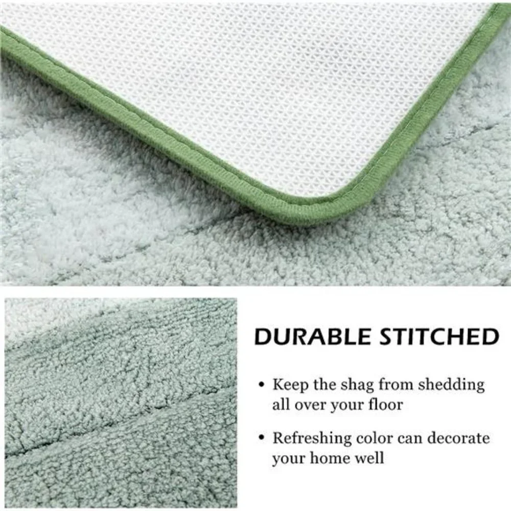 3 Pcs Ombre Bathroom Rugs Set with U-Shaped Mat,Non Slip,Quick Drying,Ultra Soft